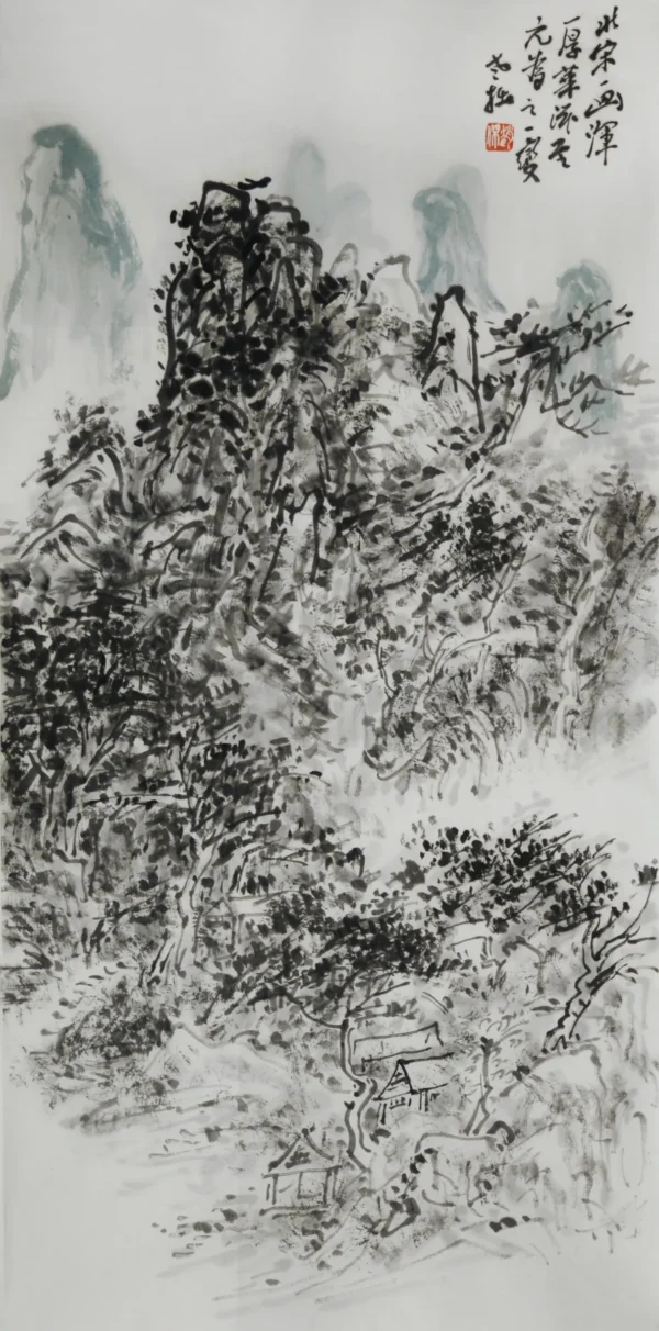 水墨山水條幅